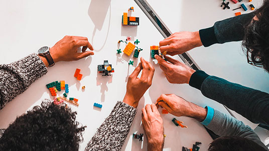 aerial view of Lego​ workshop
