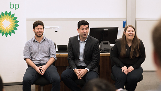 Careers business partners session in lecture theatre