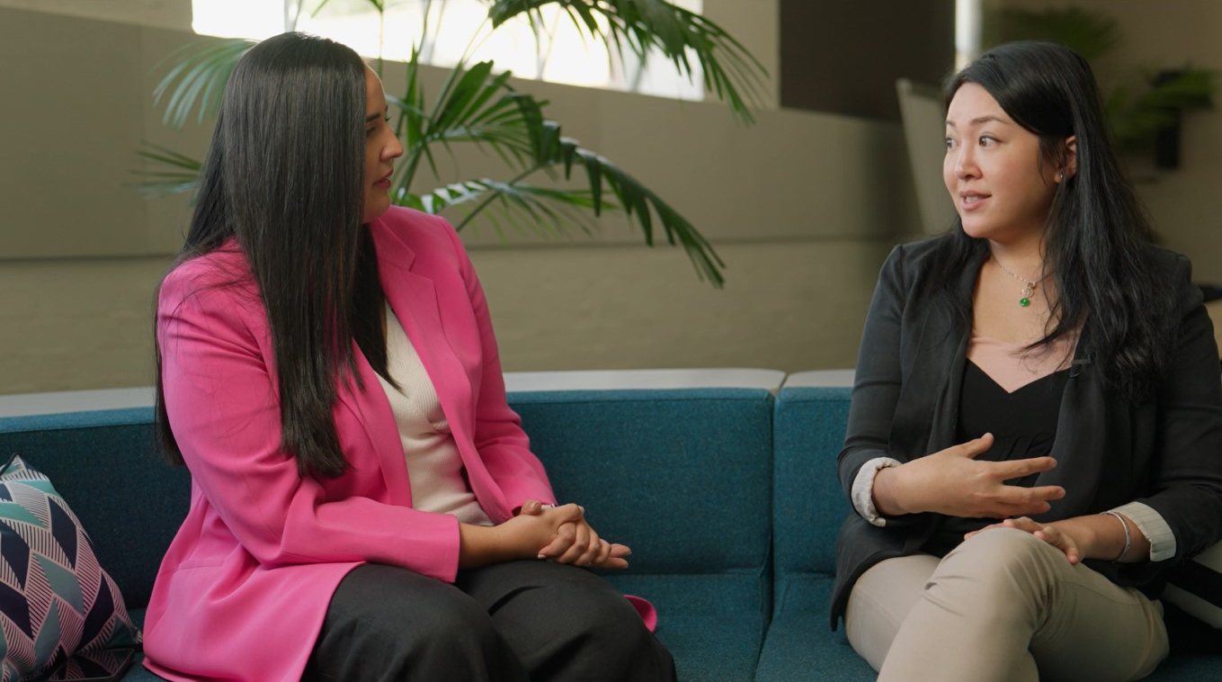 Isabella Jimenez Jones, President of Women in Management Club, May Wong, President of SRC