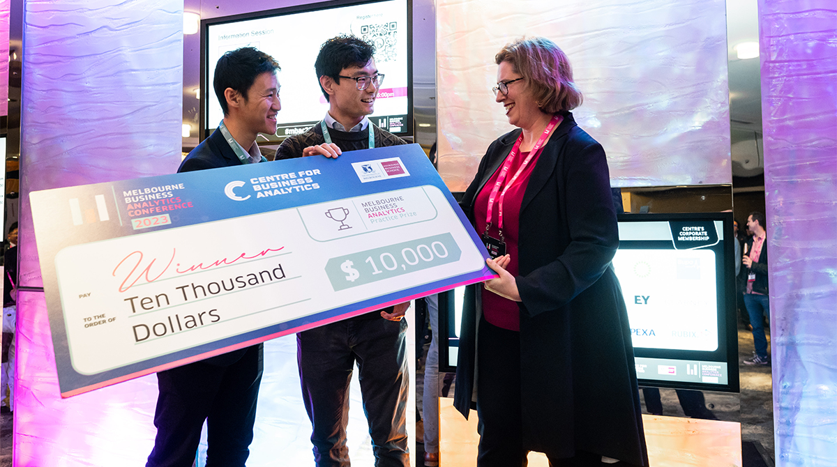 Practice Prize 2023 winners from Downer: Dr David Ming and Elton Shi
