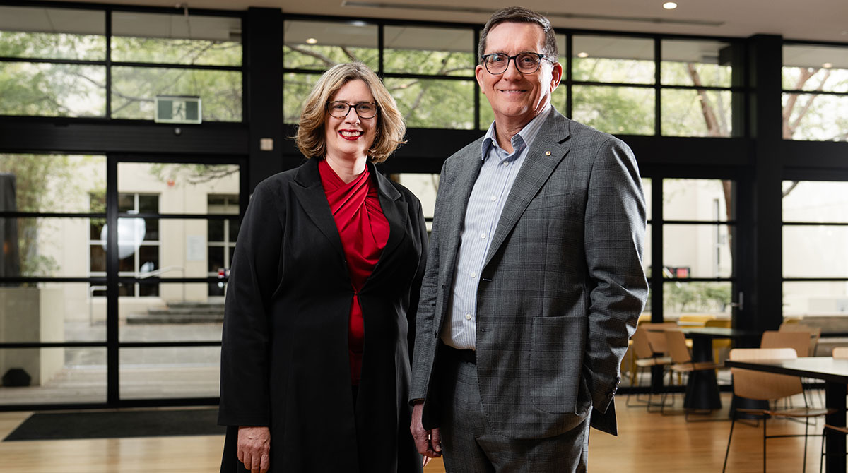 Dr Jenny George and Professor Ian Harper at Melbourne Business School