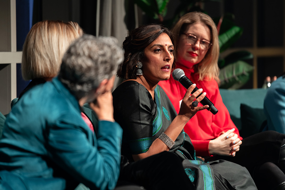 MindTribes CEO Div Pillay speaking at the Women in Leadership Dinner 2023