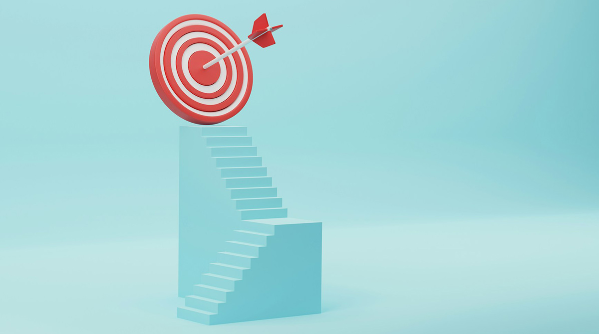 Target and staircase graphic | Melbourne Business School